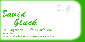 david gluck business card